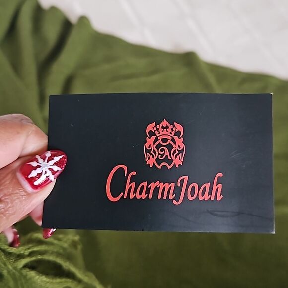 Charm Joah Women's Fringed Scarf One Size Green - Picture 8 of 16